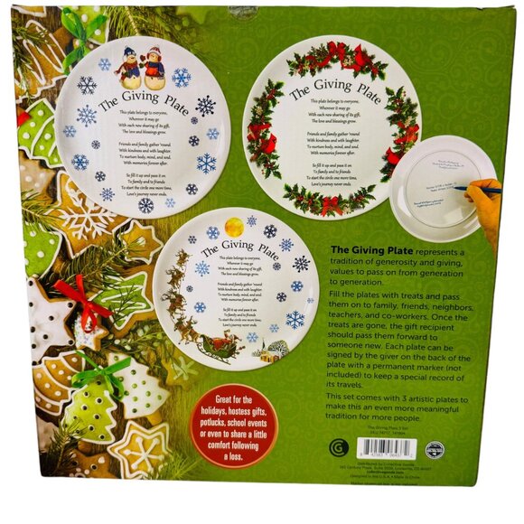 Christmas Beautiful The Giving Plate with Snowman and beautiful poem - Picture 3 of 5